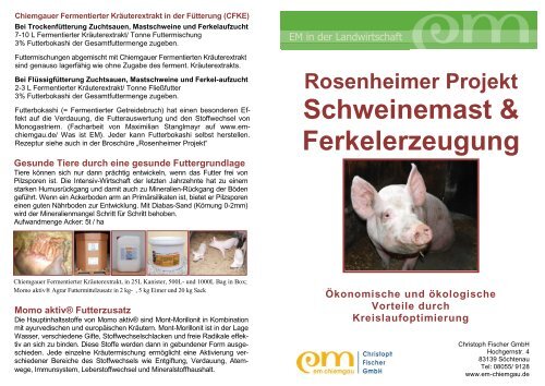 Schweinemast & Ferkelerzeugung - EM-Chiemgau