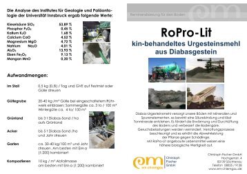 Mehr über die Anwendung von RoPro-Lit und ... - EM-Chiemgau