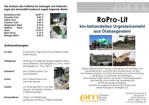 Mehr über die Anwendung von RoPro-Lit und ... - EM-Chiemgau