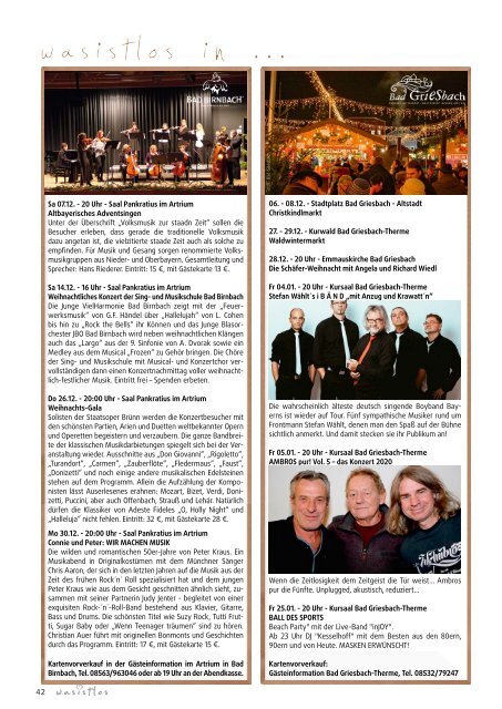 wasistlos Bad Füssing Magazin Dezember / Januar 2019 / 2020