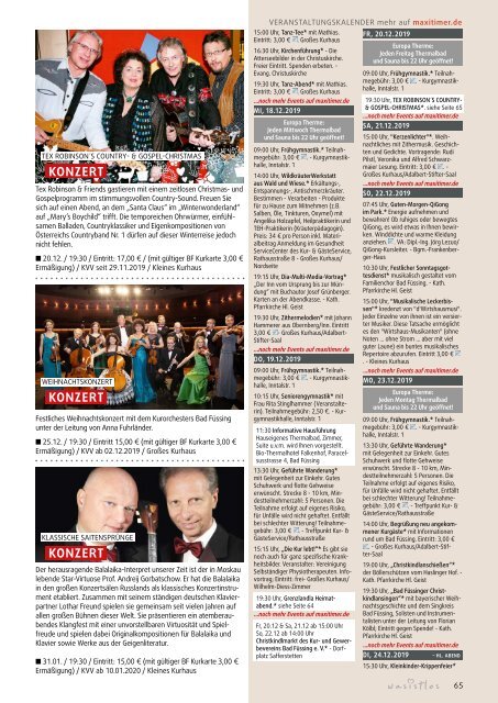 wasistlos Bad Füssing Magazin Dezember / Januar 2019 / 2020