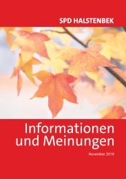 Halstenbek – Informationen und Meinungen (November 2019)