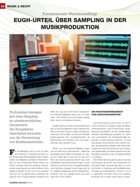 Musiker Magazin 3/2019