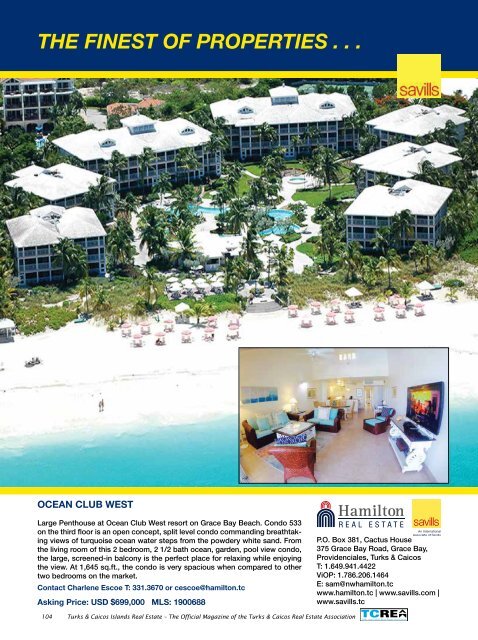 Turks & Caicos Islands Real Estate Winter/Spring 2019/20