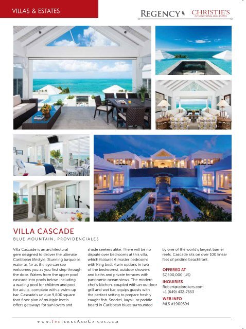 Turks & Caicos Islands Real Estate Winter/Spring 2019/20