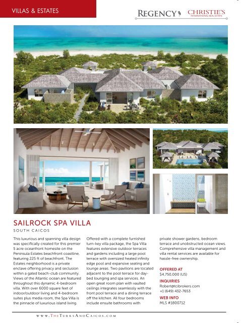 Turks & Caicos Islands Real Estate Winter/Spring 2019/20