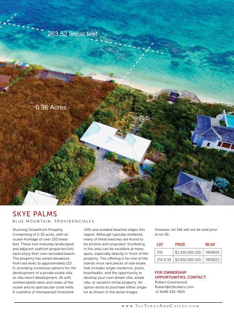 Turks & Caicos Islands Real Estate Winter/Spring 2019/20