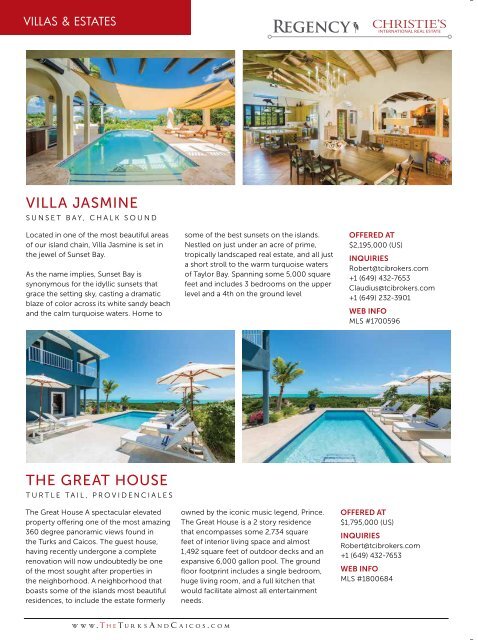 Turks & Caicos Islands Real Estate Winter/Spring 2019/20