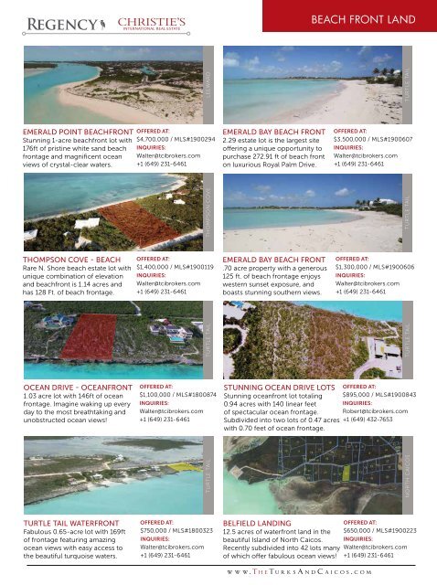 Turks & Caicos Islands Real Estate Winter/Spring 2019/20