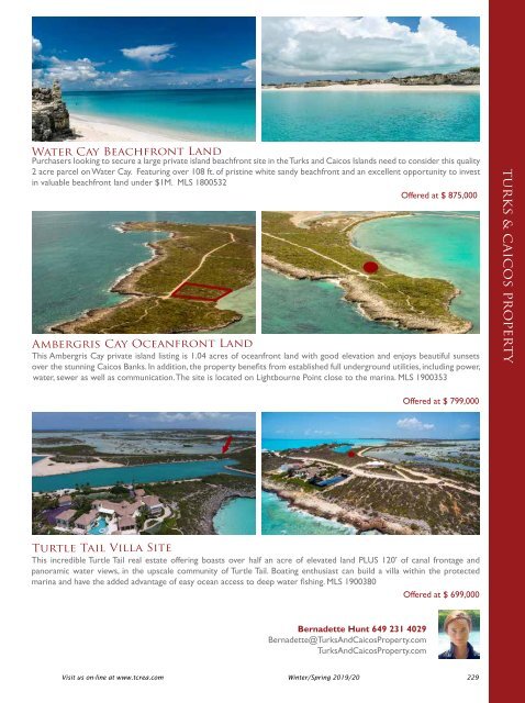 Turks & Caicos Islands Real Estate Winter/Spring 2019/20