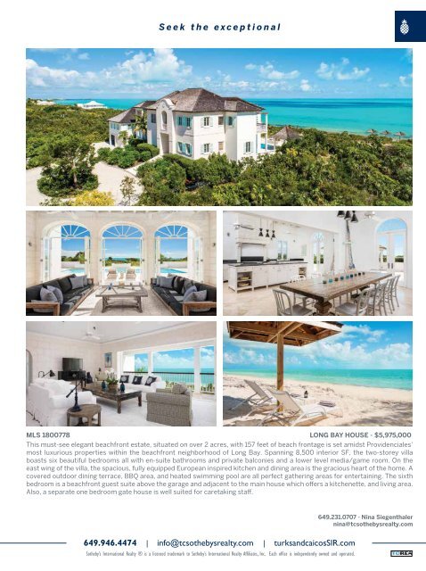 Turks & Caicos Islands Real Estate Winter/Spring 2019/20