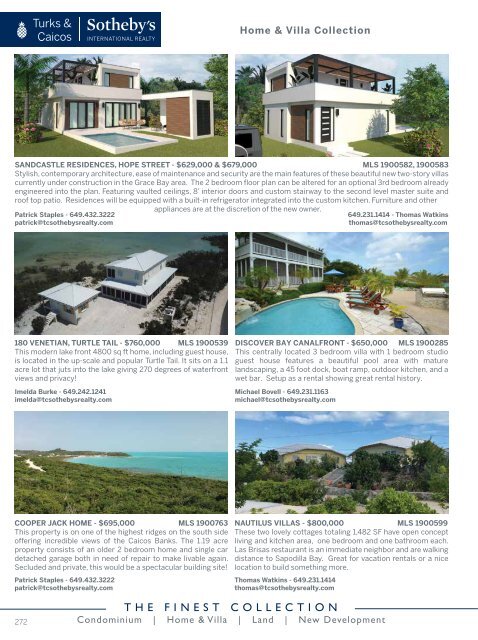 Turks & Caicos Islands Real Estate Winter/Spring 2019/20