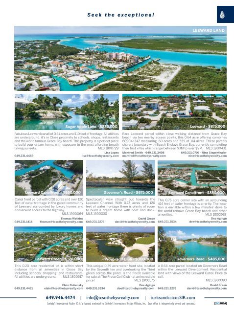 Turks & Caicos Islands Real Estate Winter/Spring 2019/20