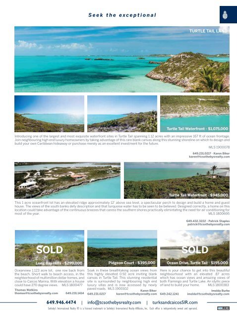 Turks & Caicos Islands Real Estate Winter/Spring 2019/20