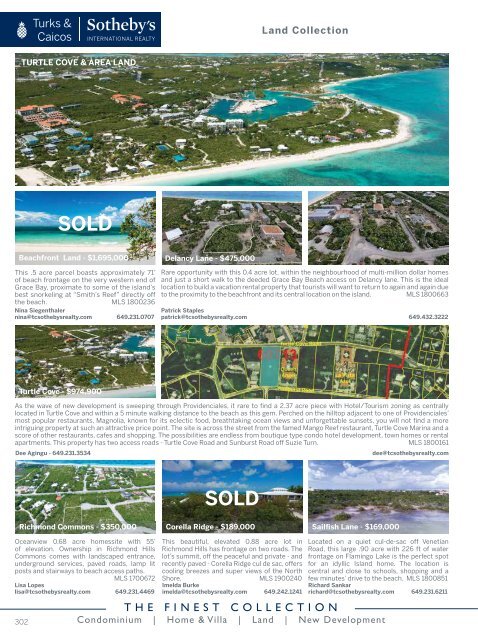 Turks & Caicos Islands Real Estate Winter/Spring 2019/20