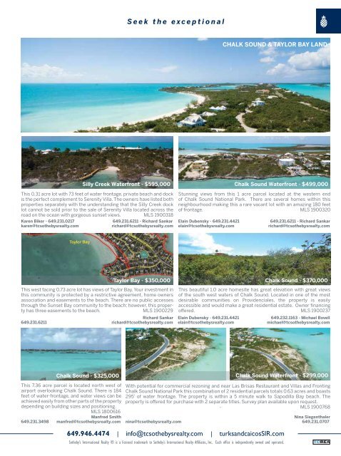 Turks & Caicos Islands Real Estate Winter/Spring 2019/20