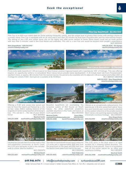 Turks & Caicos Islands Real Estate Winter/Spring 2019/20