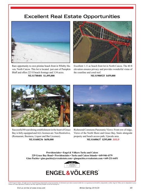 Turks & Caicos Islands Real Estate Winter/Spring 2019/20