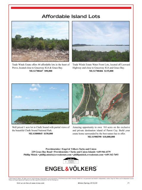 Turks & Caicos Islands Real Estate Winter/Spring 2019/20