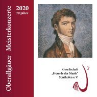 Oberallgäuer Meisterkonzerte Programm 2020