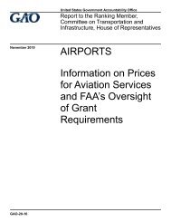 GAO Report on Prices for Aviation Services
