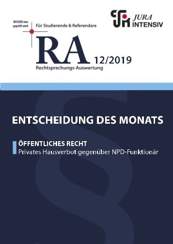 RA 12/2019 - Entscheidung des Monats