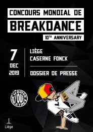 Dossier de presse Liège City Breakers 2019