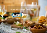 2021 Foster and Gamko Regional UK Price List