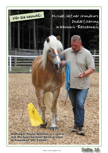 Der Reiter formt das Pferd. - himmelsstern.de