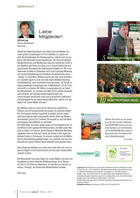 Waldverband Aktuell - Ausgabe 2019-04