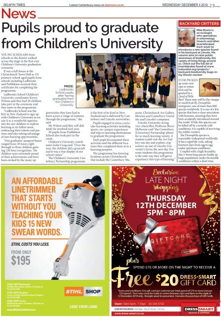 Selwyn Times: December 04, 2019