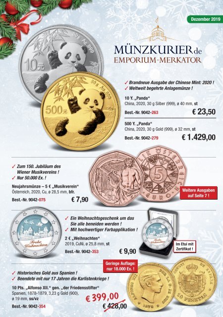 Münzkurier Dezember 2019