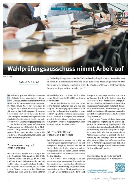 Landtagskurier, Ausgabe 8/2019