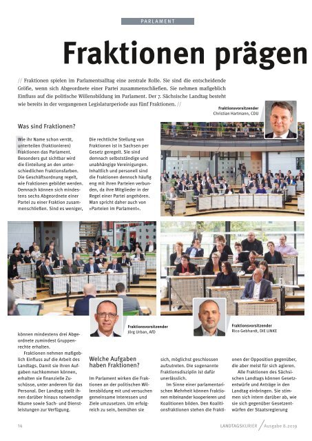 Landtagskurier, Ausgabe 8/2019