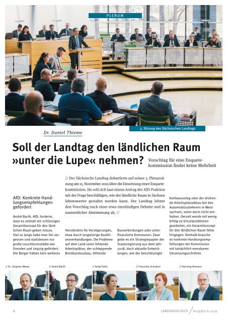 Landtagskurier, Ausgabe 8/2019