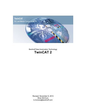 BECKHOFF-TwinCAT 2 Manual v3.0.1 2013 [en]