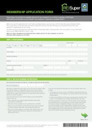 membership application form continued - REI Super