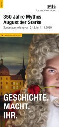Informationsflyer 350 Jahre Mythos August der Starke - Sonderausstellung auf Schloss Moritzburg