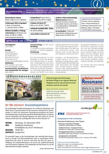 Reichswaldblatt - Dezember 2019