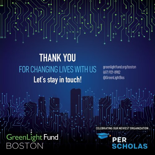 GreenLight Fund | BOSTON Emerald Evening 2019 Event Program