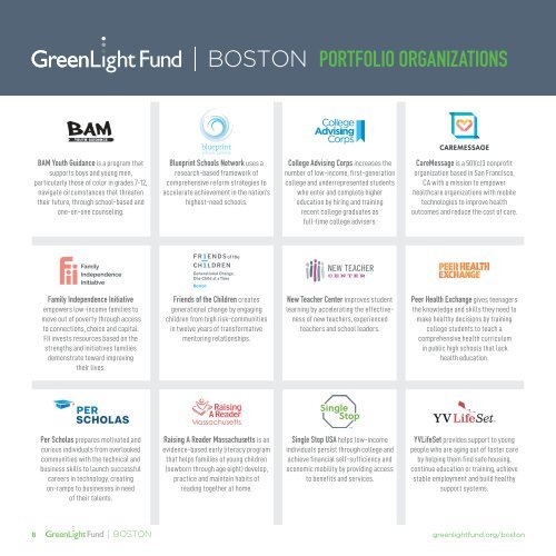 GreenLight Fund | BOSTON Emerald Evening 2019 Event Program