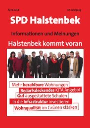 SPD Halstenbek  –  Informationen und Meinungen (April 2018)