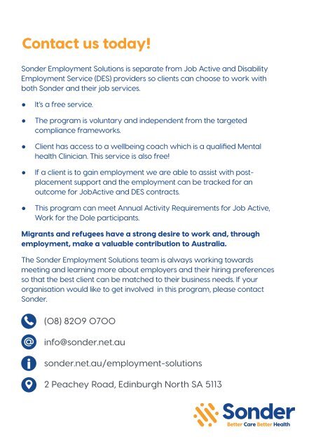 Sonder Employment Solutions - Hear From Our Clients