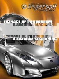 USINAGE DE L'ALUMINIUM ALUMINUM MACHINING - Ingersoll IMC