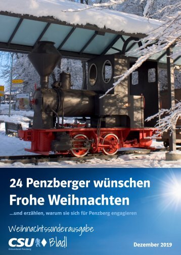 Bladl Dezember 2019 - Infomagazin der CSU Penzberg