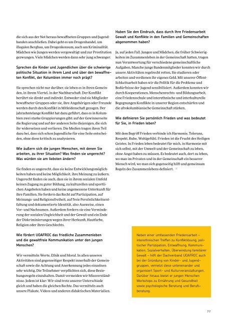 Dossier "Frieden fördern" der Aktion Sternsingen 2020