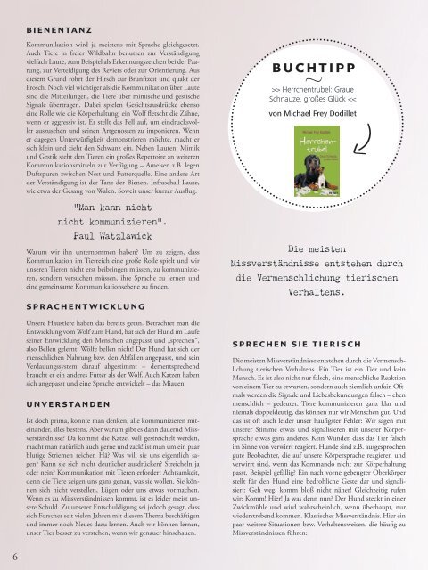 defu Magazin: Tier & Leben - 2019