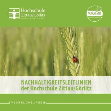 Nachhaltigkeitsleitlinien der Hochschule Zittau/Görlitz