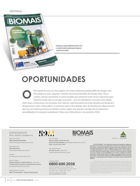 *Dezembro/2019 - Revista Biomais 36