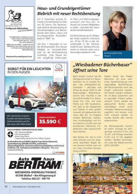 DER BIEBRICHER, Nr. 337, Dezember 2019